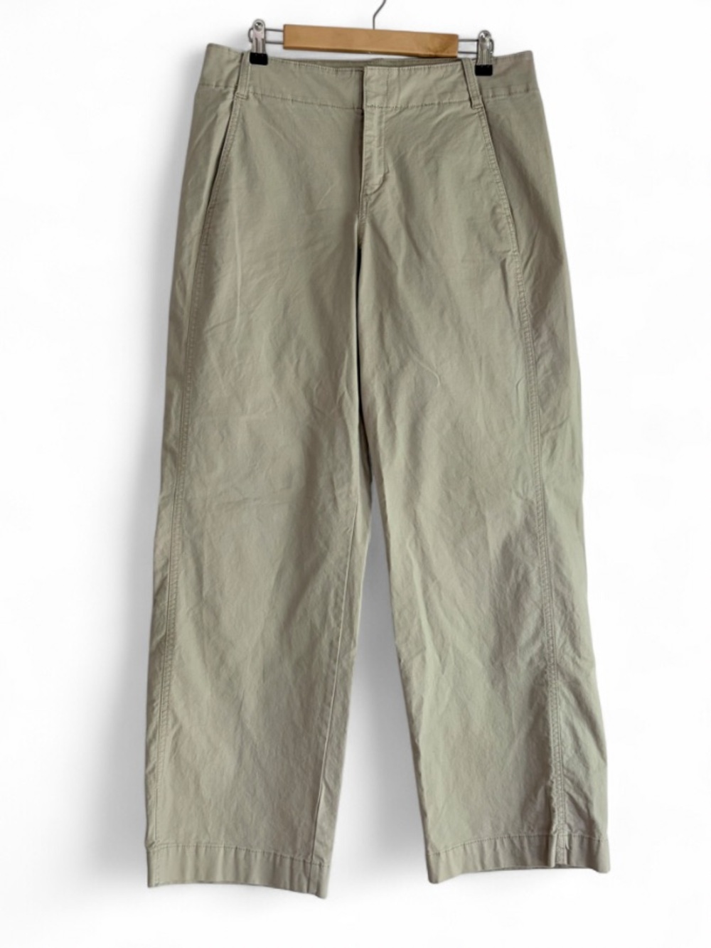 A New Day Tan Cotton Wide Leg Pants Size 10